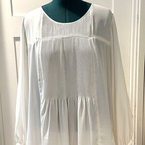 Sejour Pintuck Cream Top